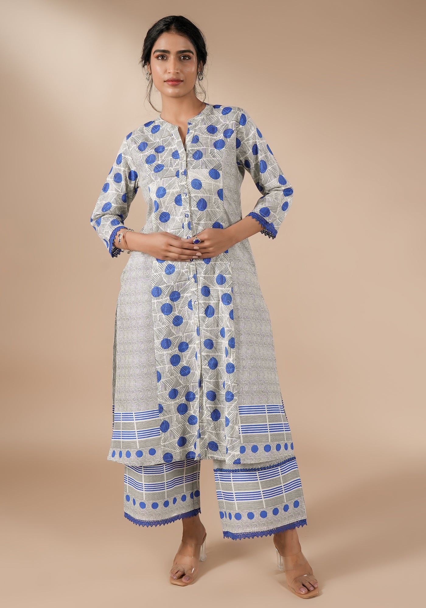 BINDU 3 PANEL KURTA WITH PLACKET