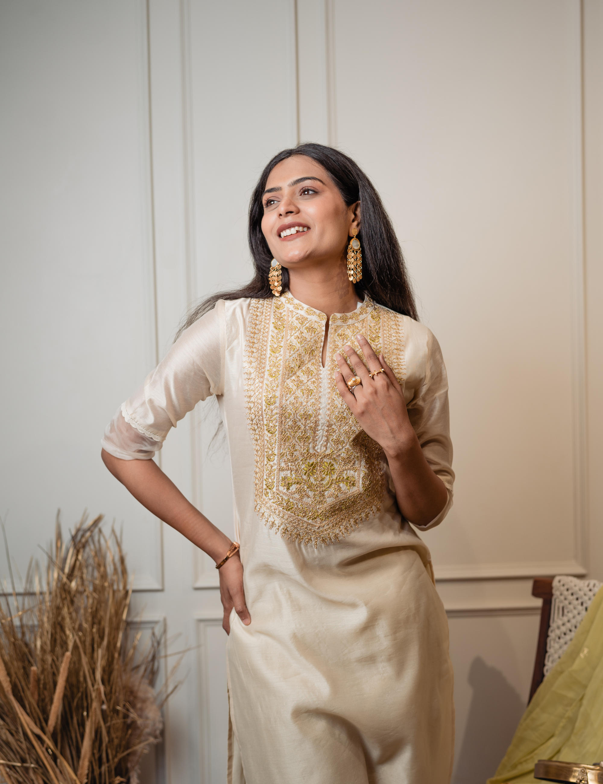 CHANDRIKA 3 PC KURTA SET GREEN COMBO
