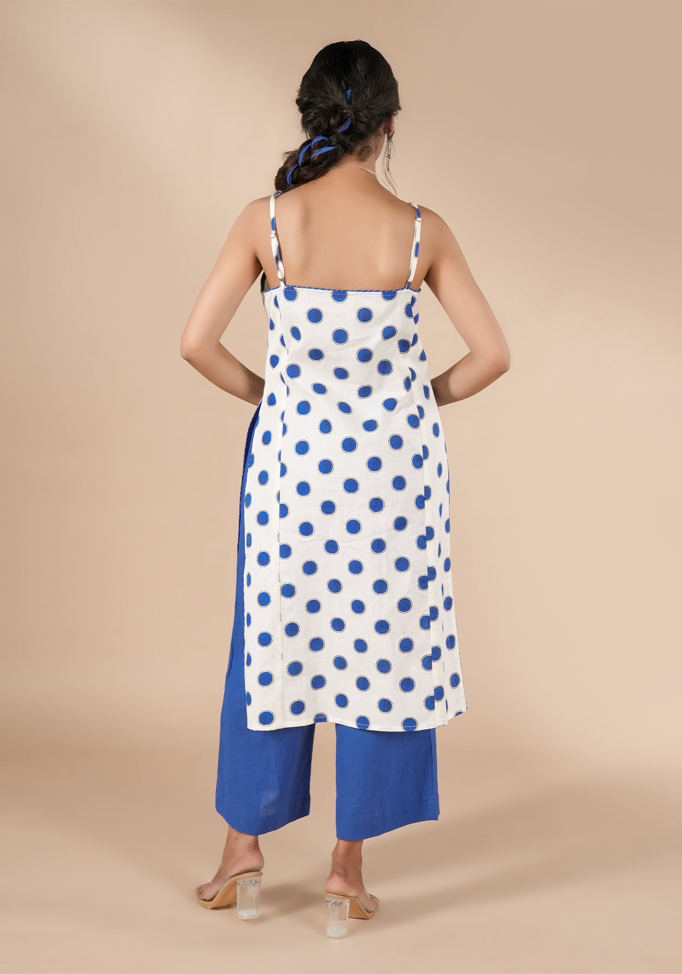 BINDU DOT PRINT STRAPPY KURTA