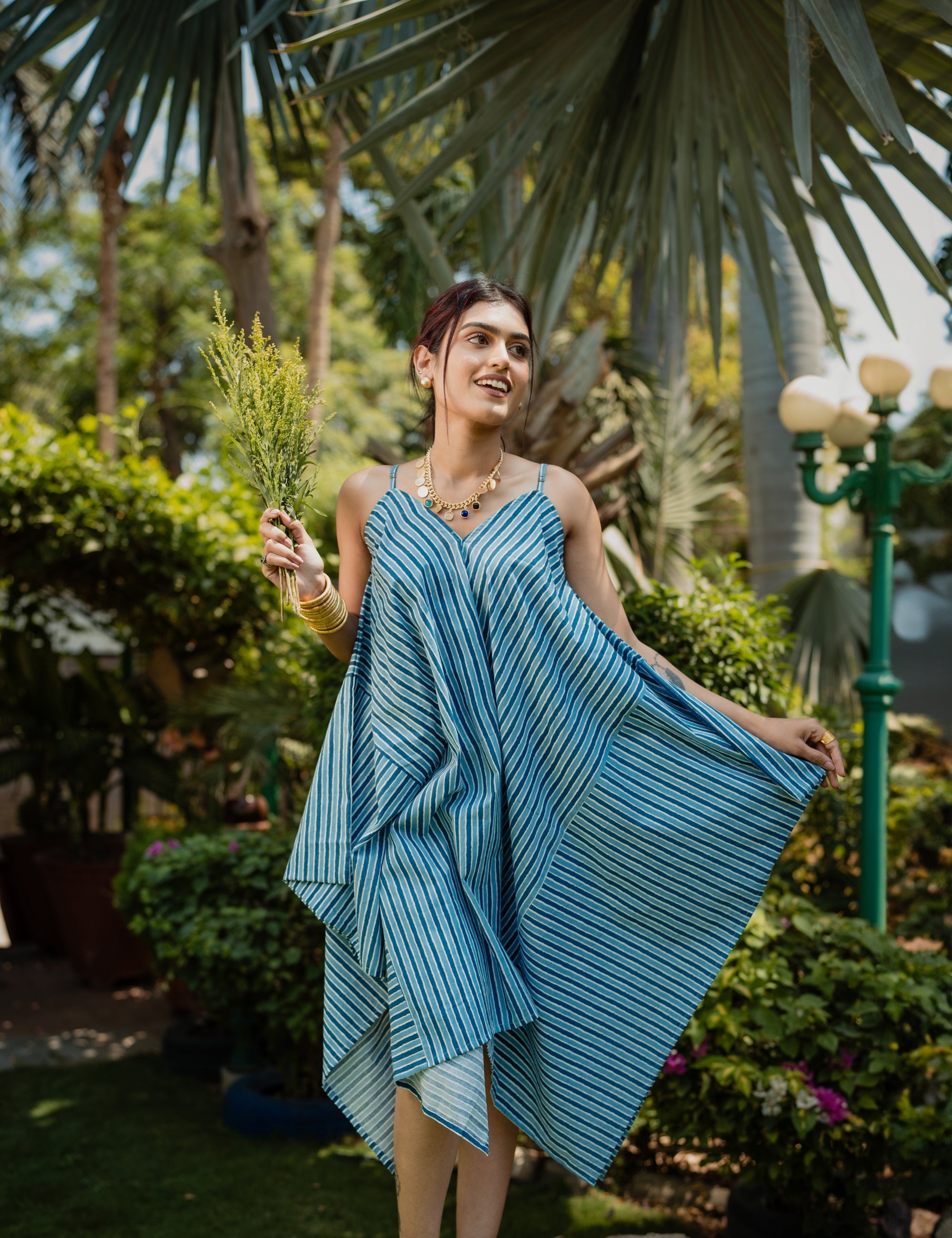 ANNE FUSION STRIPE DRESS