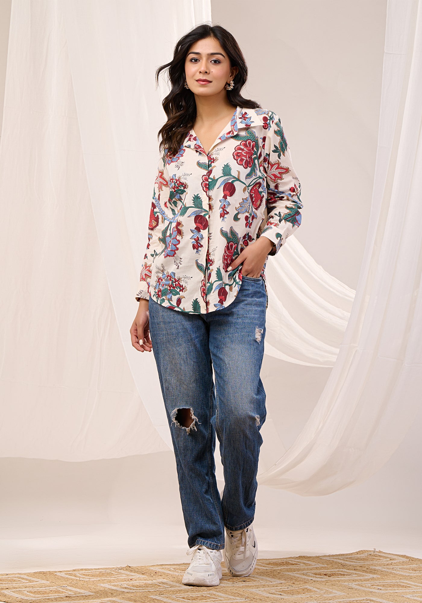 ENCHANTED GARDEN BUTTON DOWN SHIRT