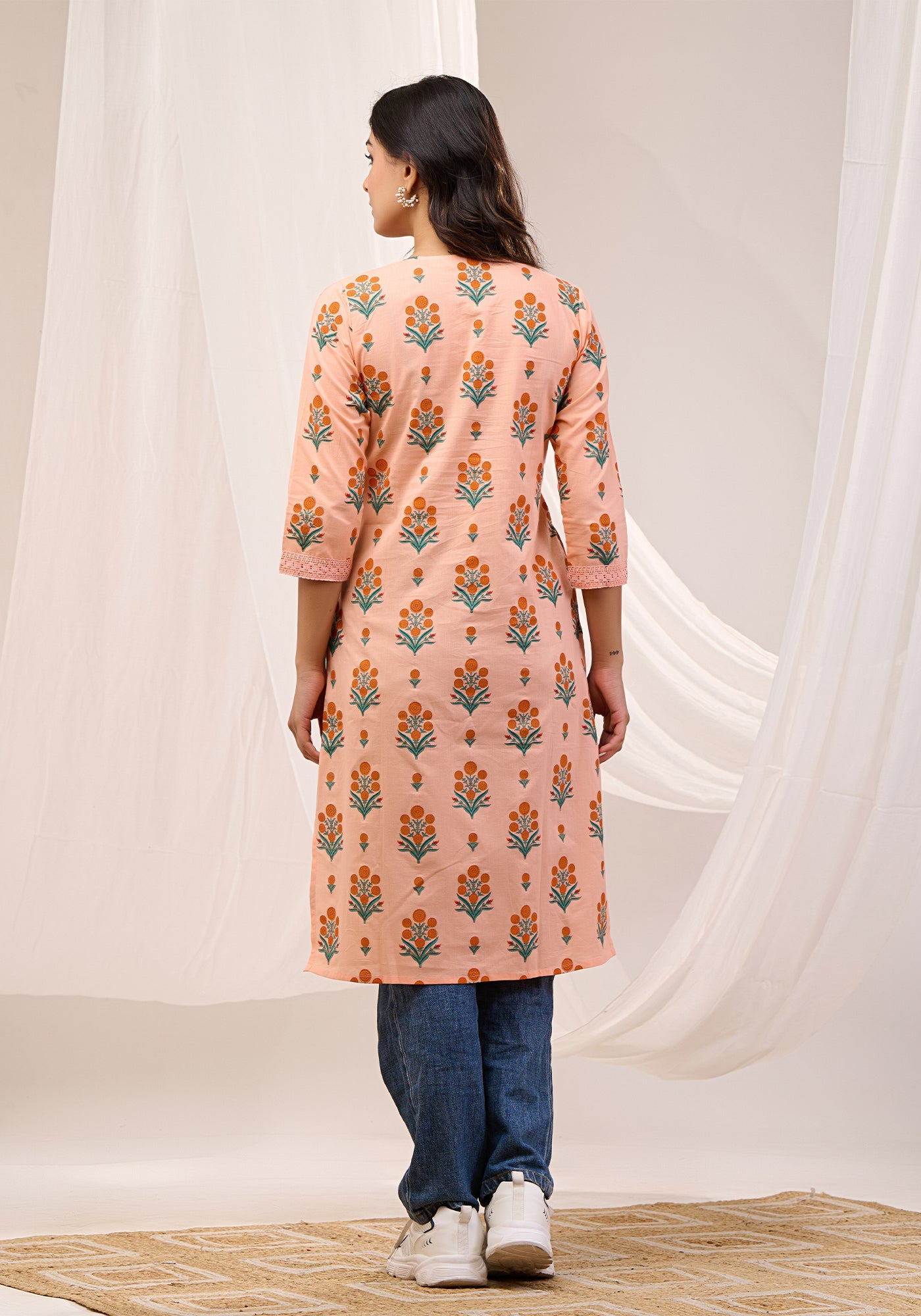 Peach Blossom Kurta