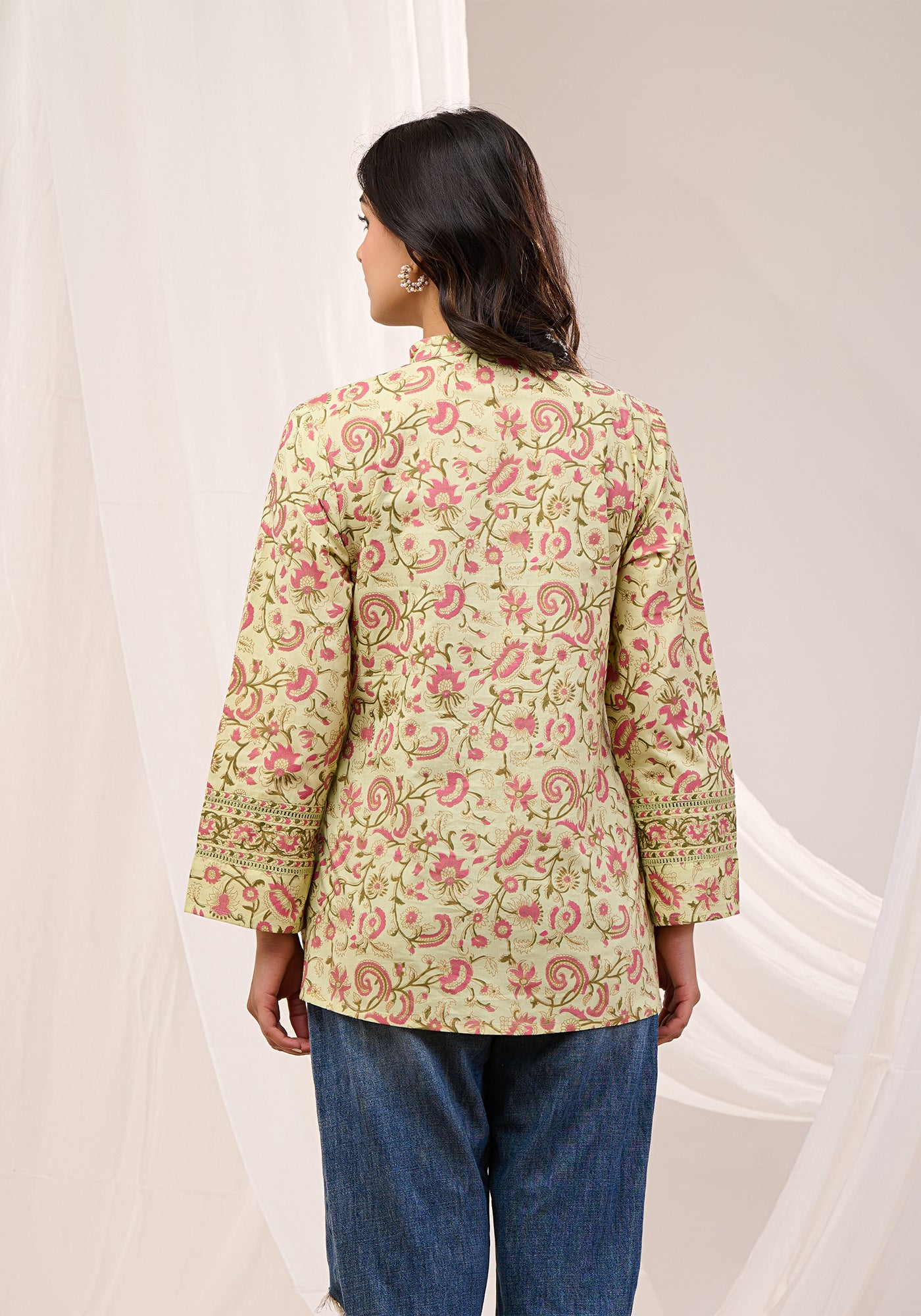 VERDANT VINE PEPLUM TOP