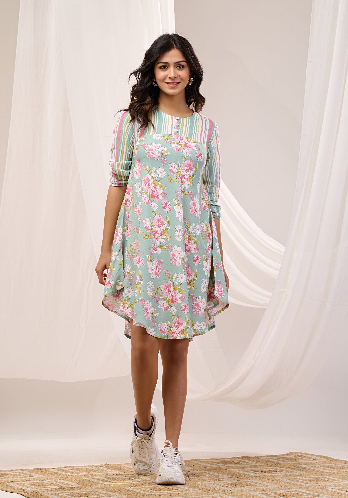 SPRINGTIME SERENADE TUNIC DRESS