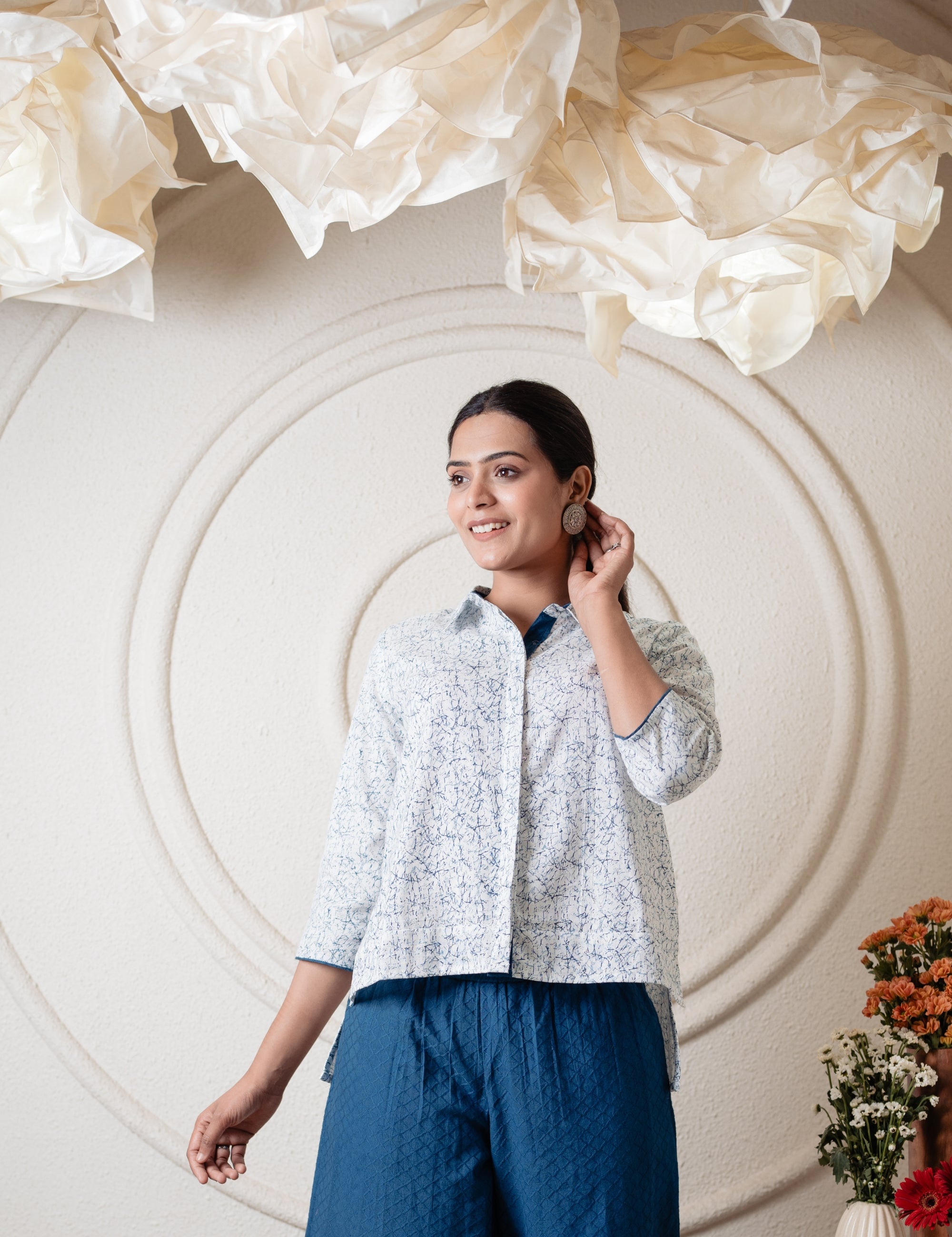 IVY PRINTED SHORT SHIRT