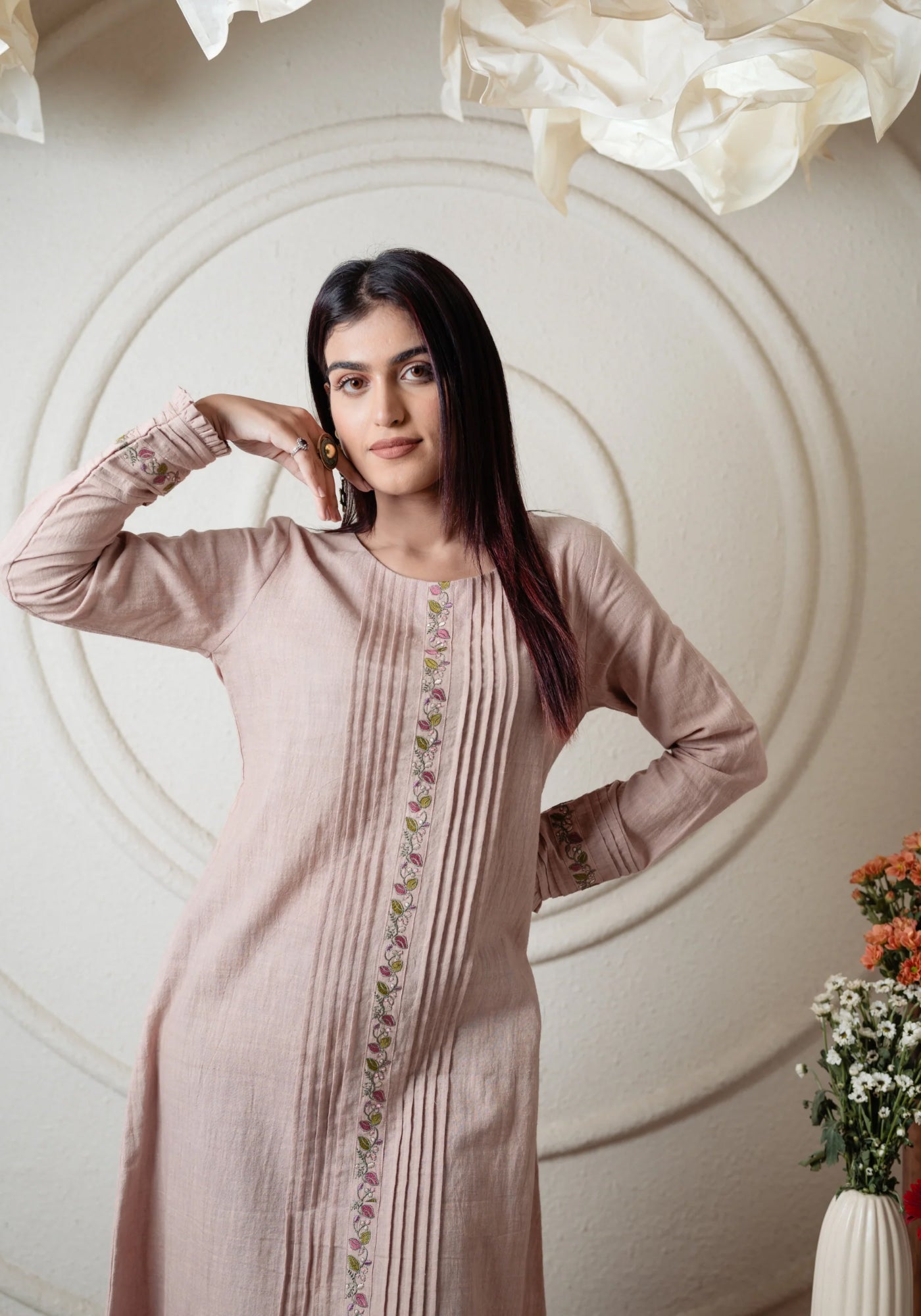 AKIRA FAWN DRESSY TUNIC