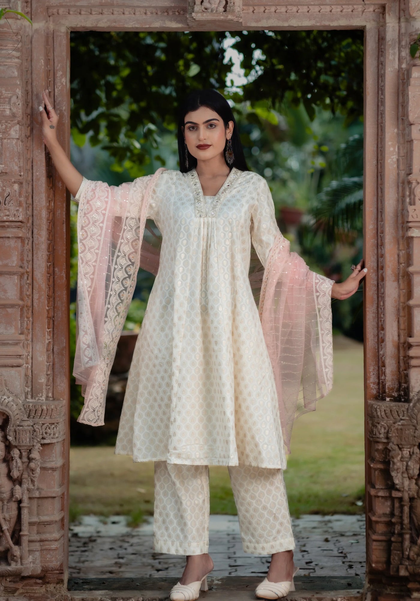 SANCHI 3 PC BROCADE SET