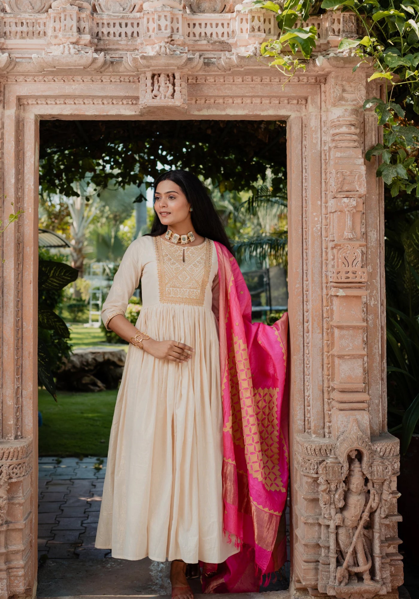 TULSI COTTON LUREX KURTA