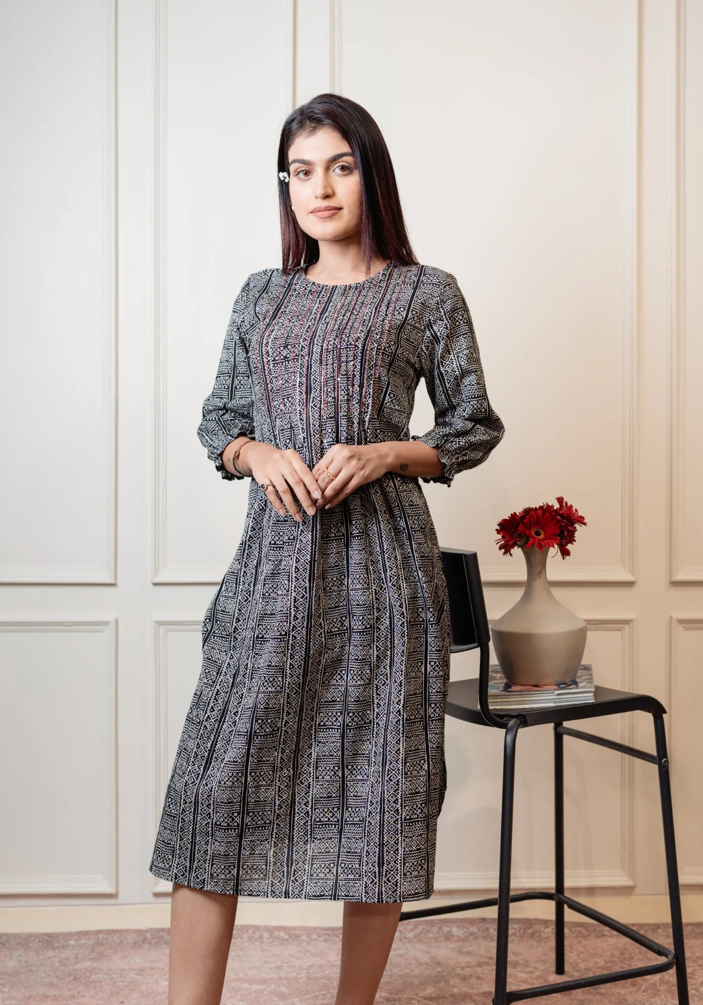 MIRA PRINTED TUNIC DRESS