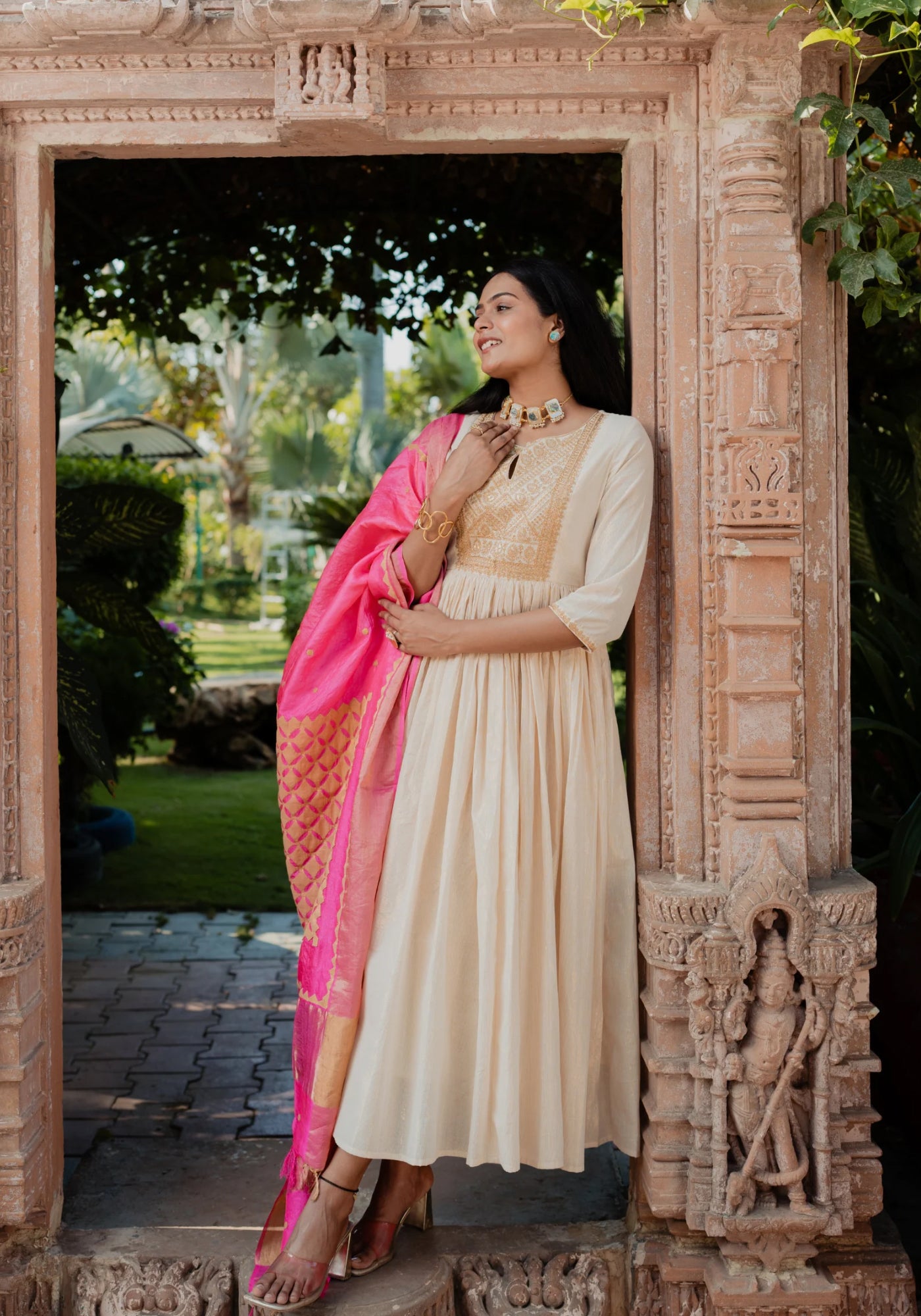 TULSI COTTON LUREX KURTA