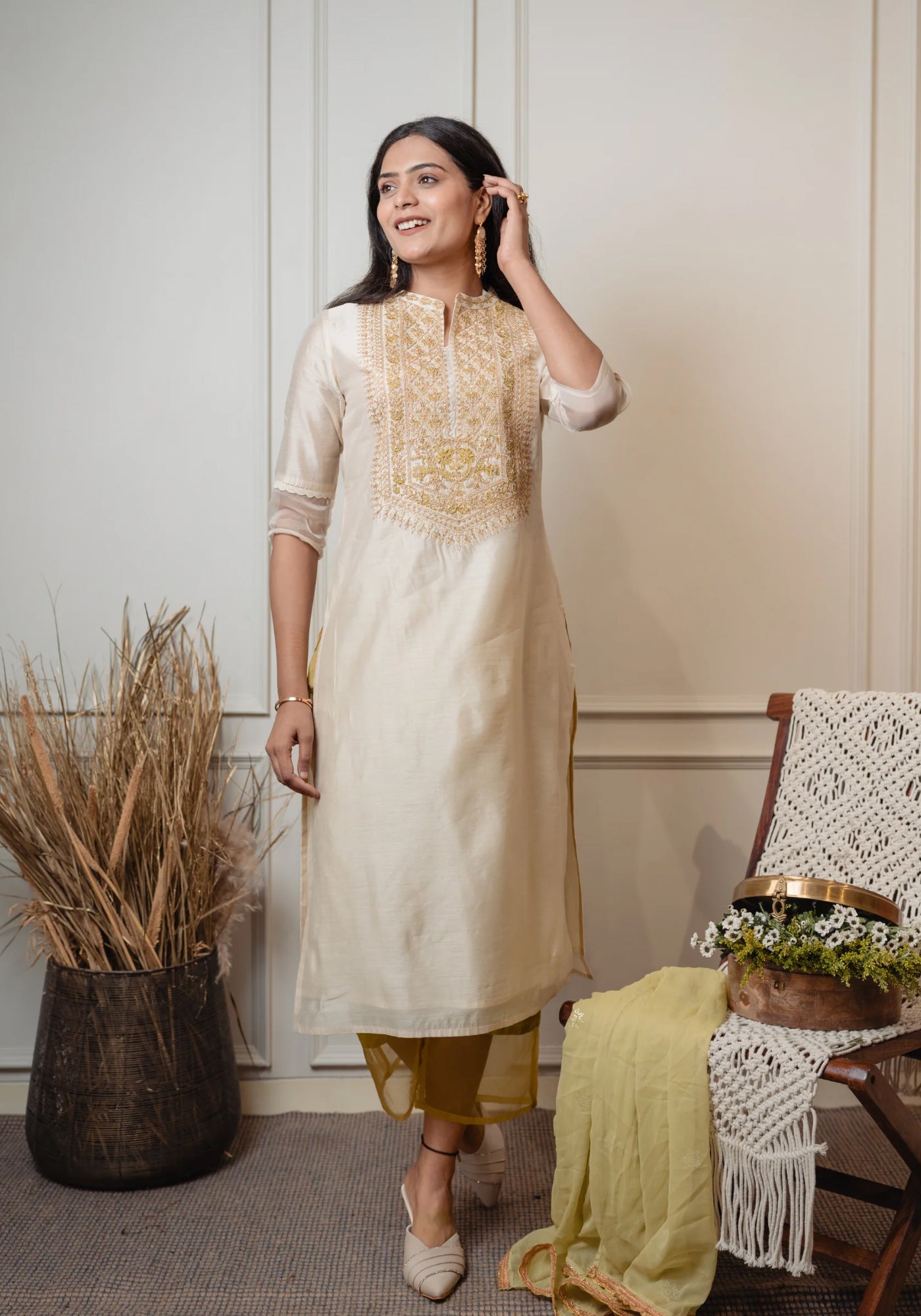 CHANDRIKA 3 PC KURTA SET GREEN COMBO