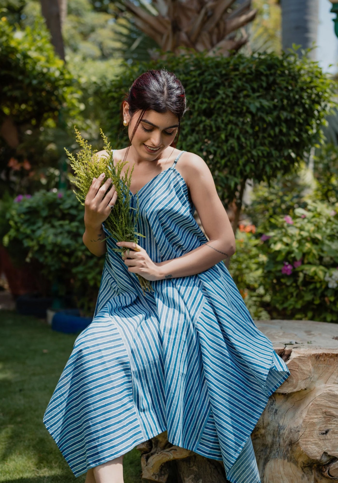 ANNE FUSION STRIPE DRESS