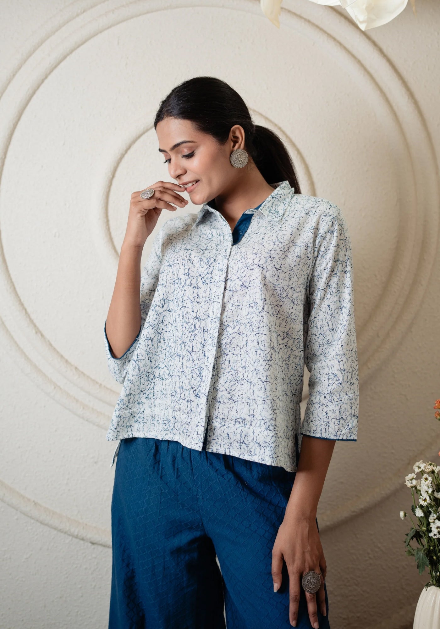 IVY PRINTED SHORT SHIRT