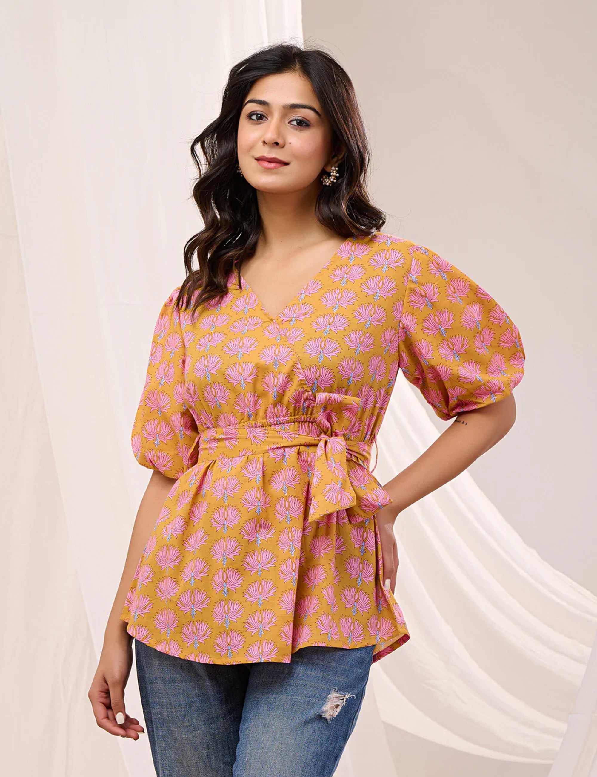 SPRING WHISPER WRAP TOP