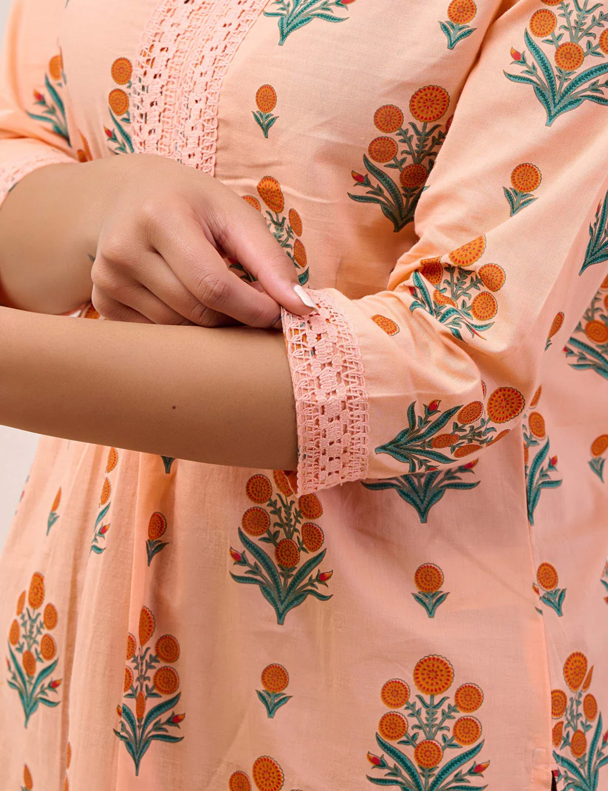 Peach Blossom Kurta