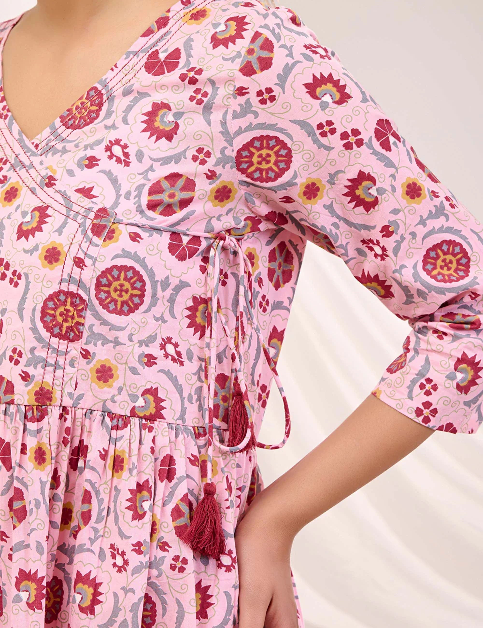 PINK BLOSSOM SWING TUNIC DRESS