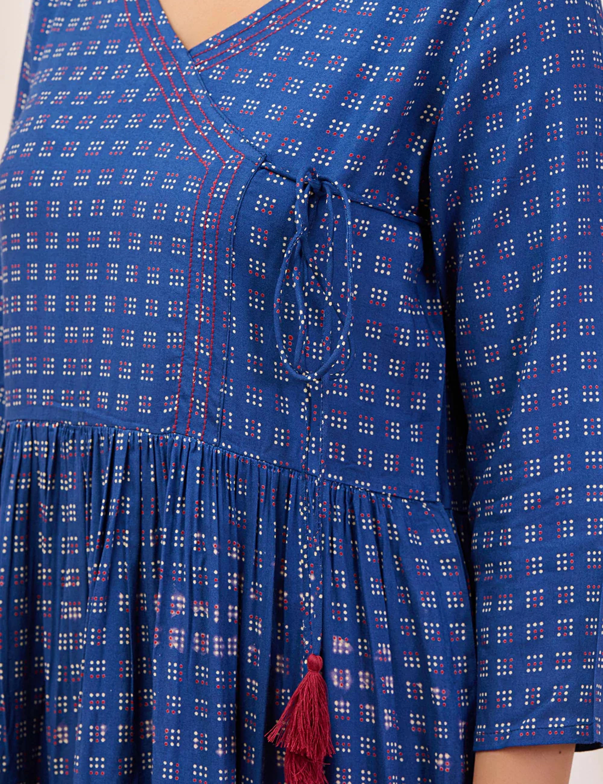 INDIGO CHARM SWING TUNIC DRESS