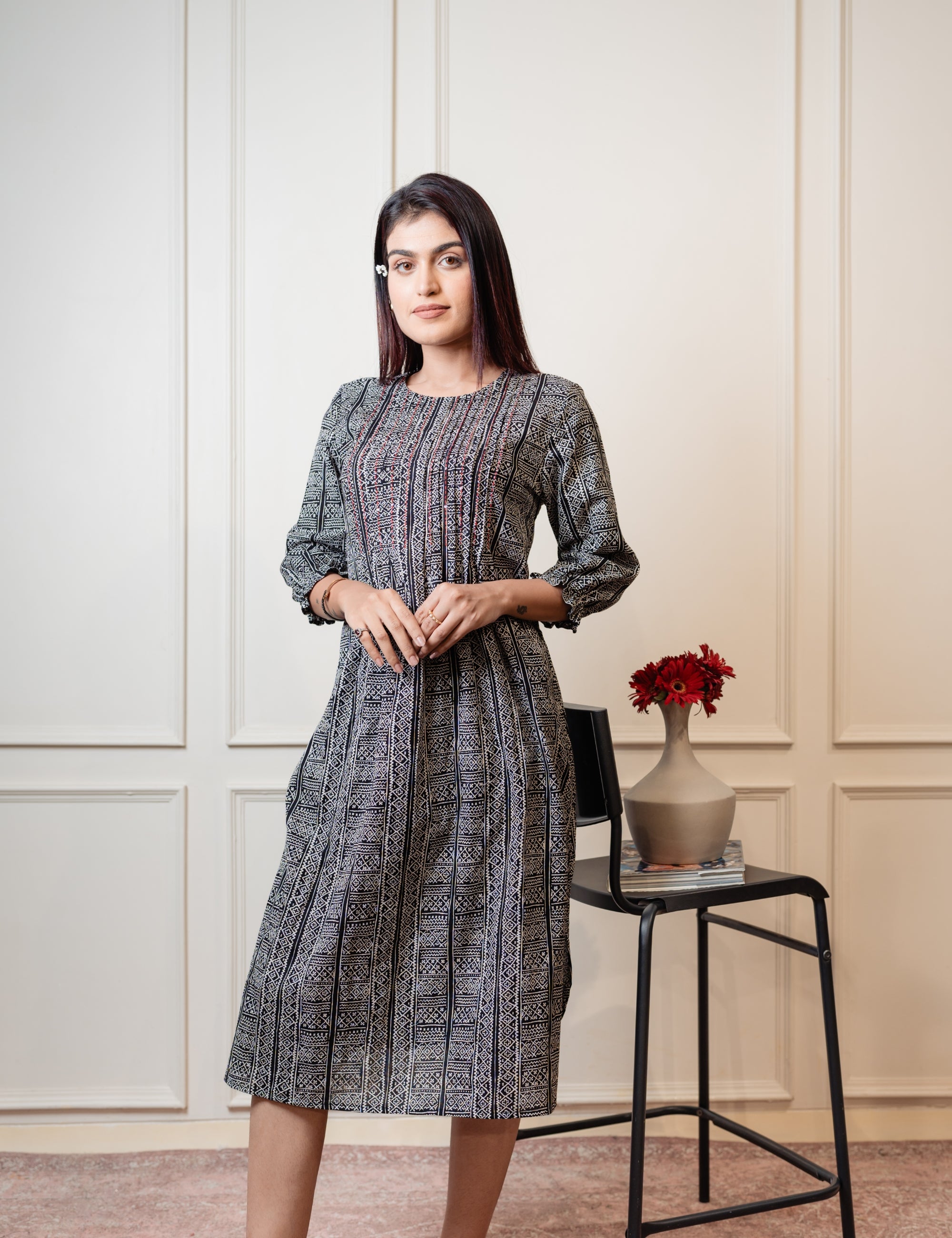 MIRA PRINTED TUNIC DRESS