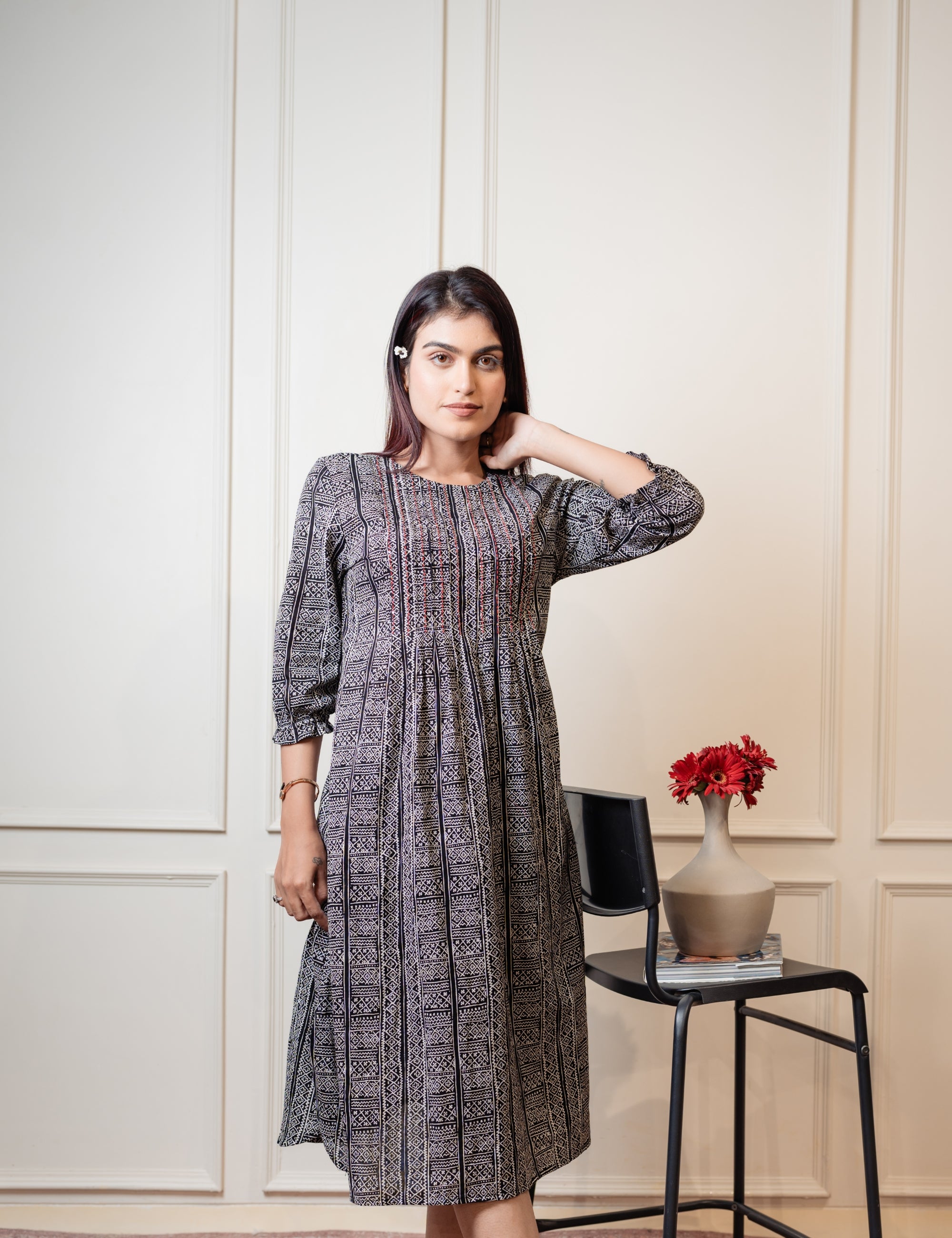 MIRA PRINTED TUNIC DRESS