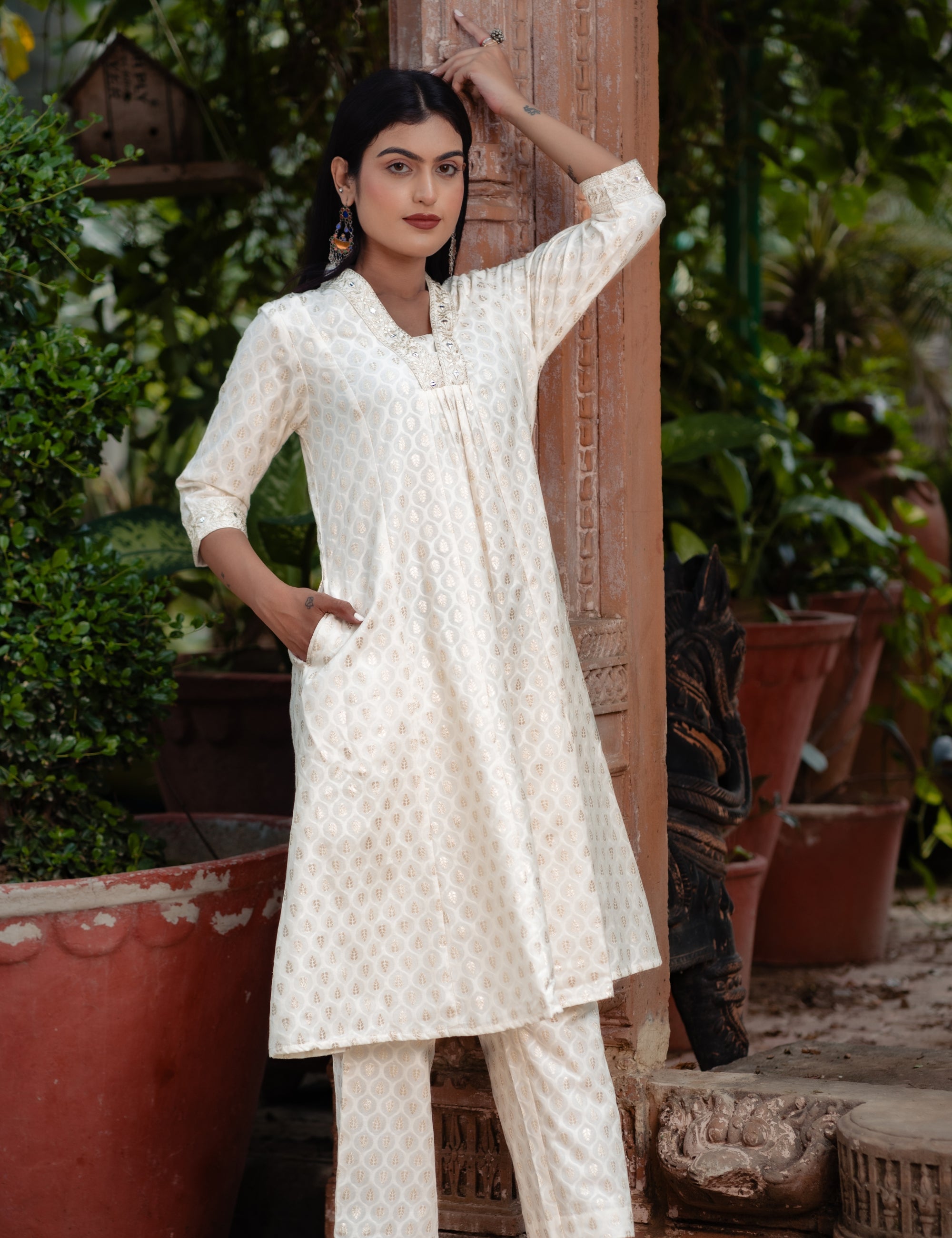 SANCHI 3 PC BROCADE SET