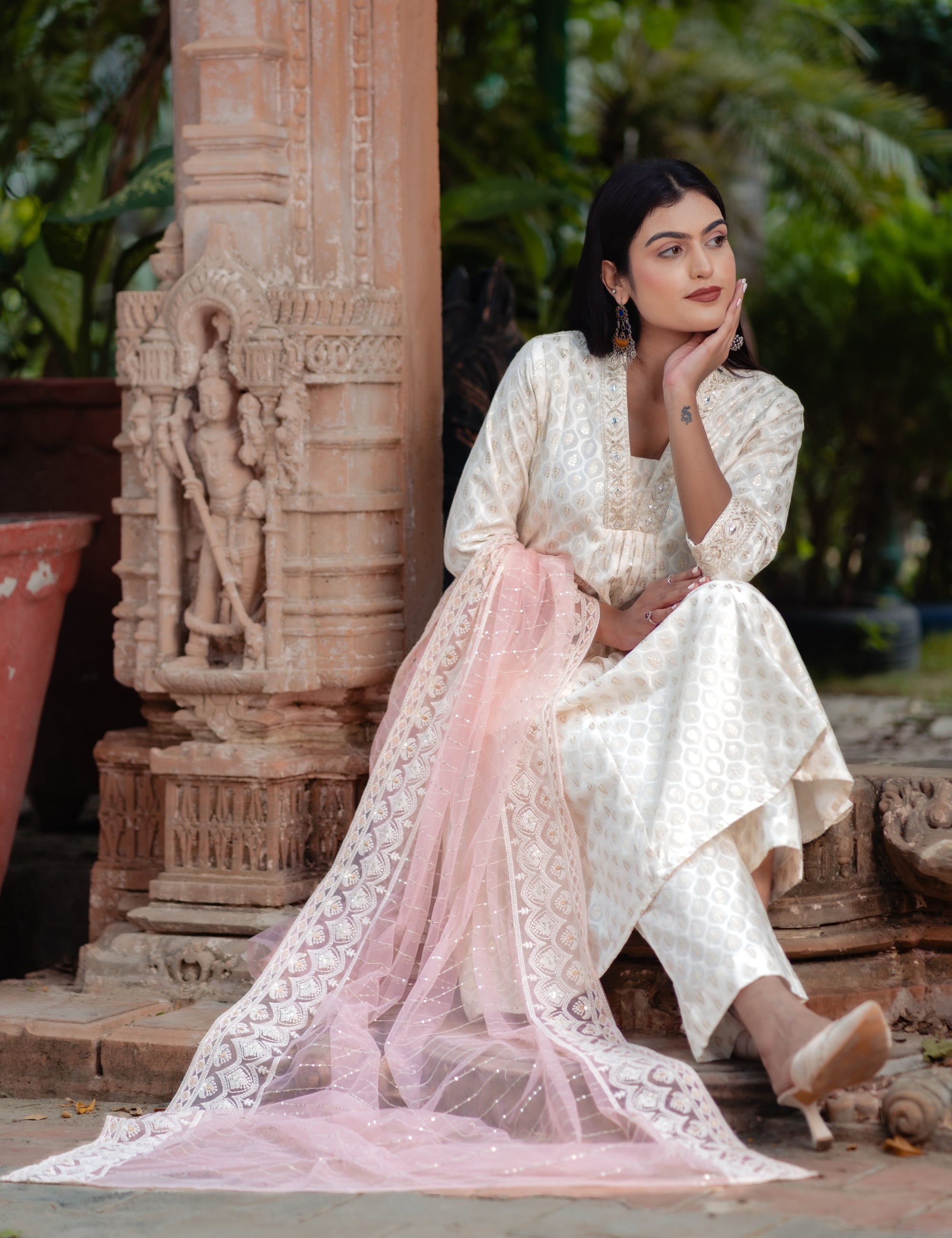 SANCHI 3 PC BROCADE SET