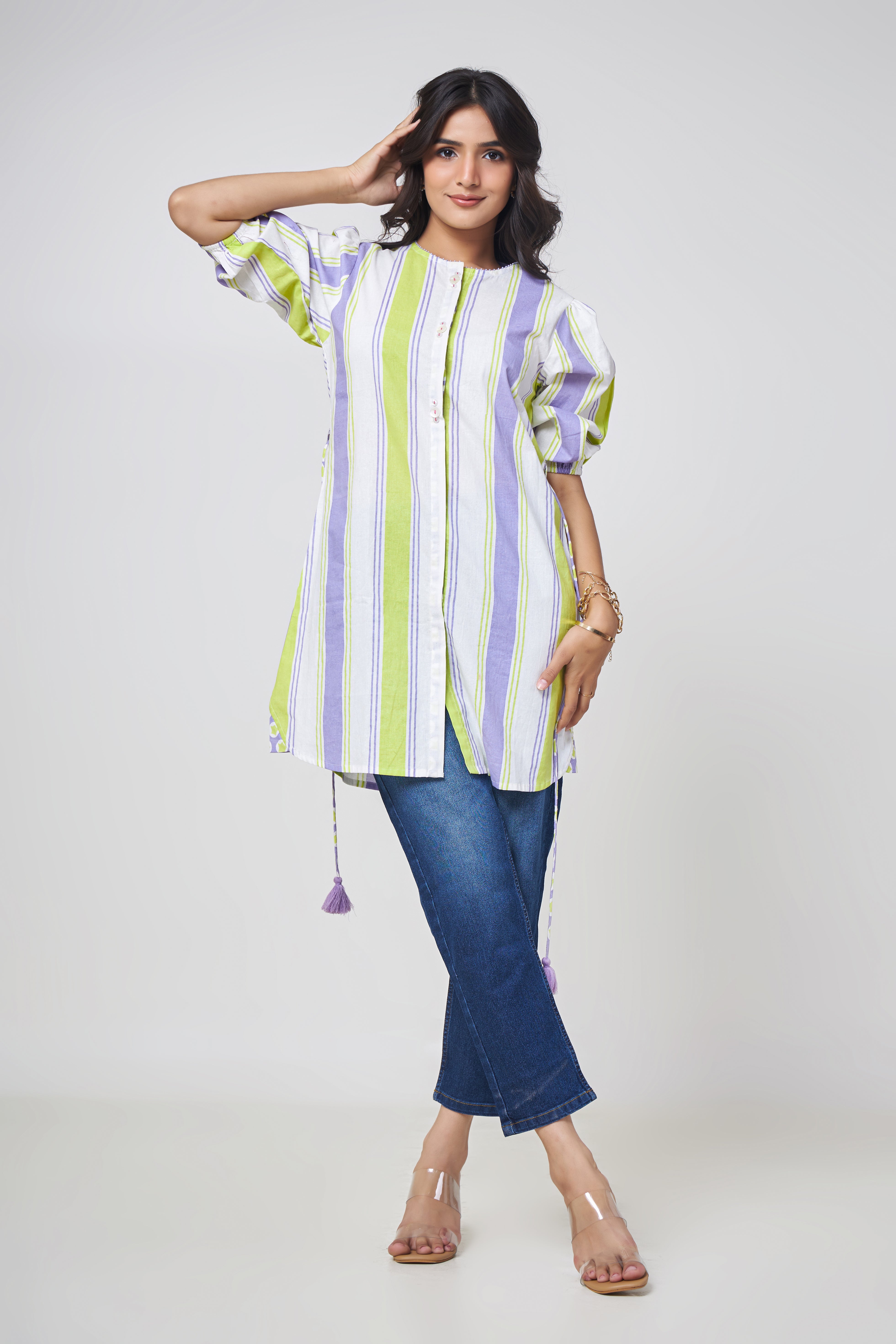Meera Soft Stripe Top