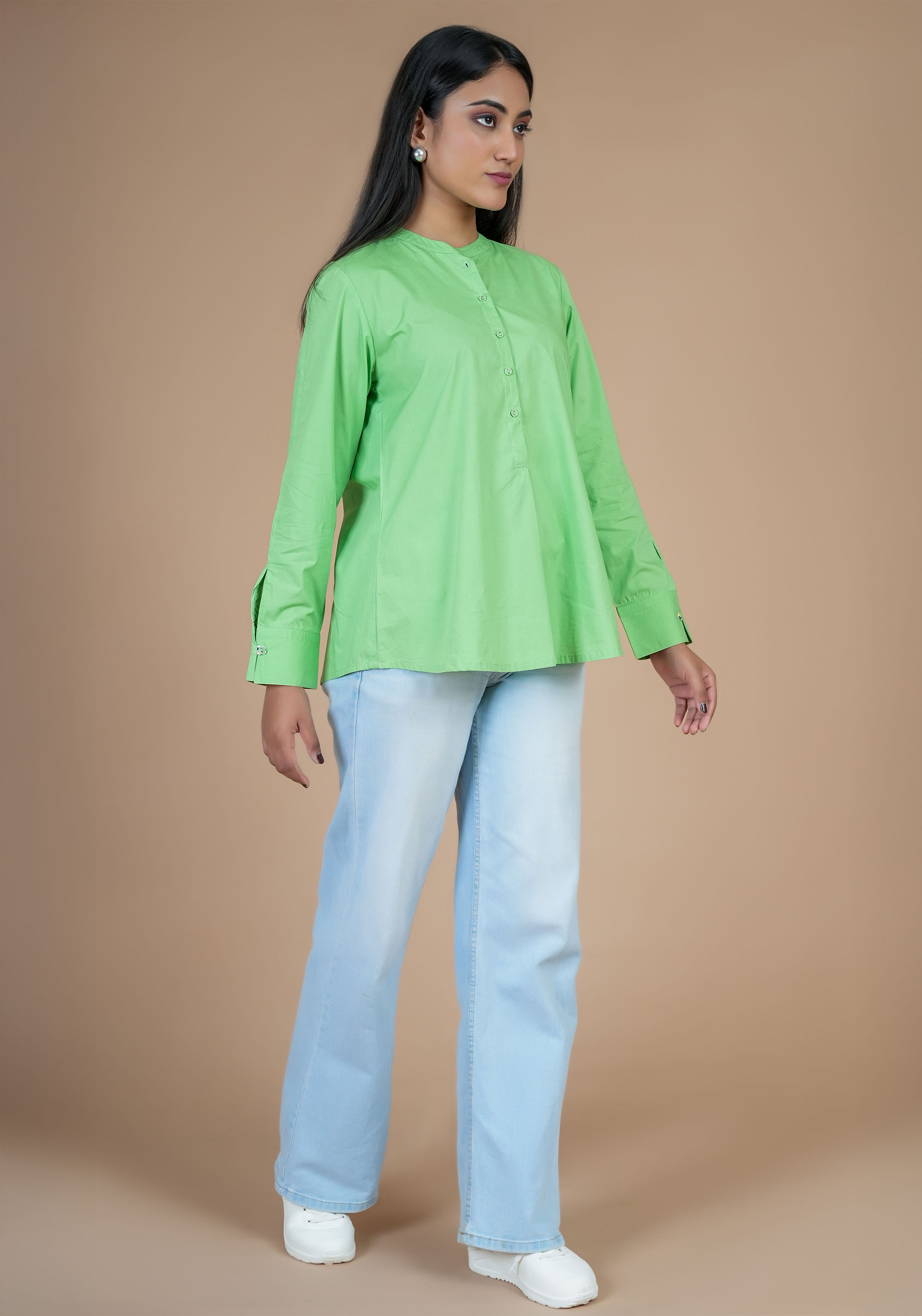 GREEN BACK LOOP SHIRT