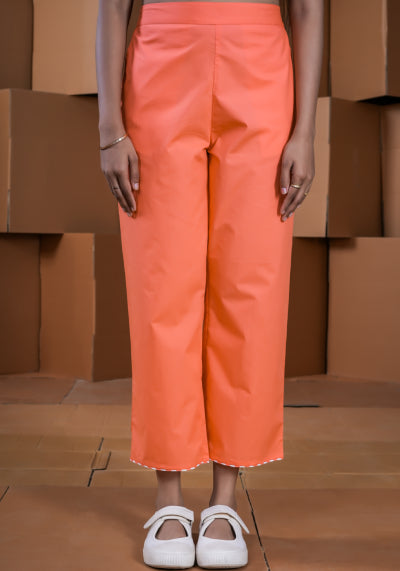 ORANGE PIPING  DETAIL PANTS