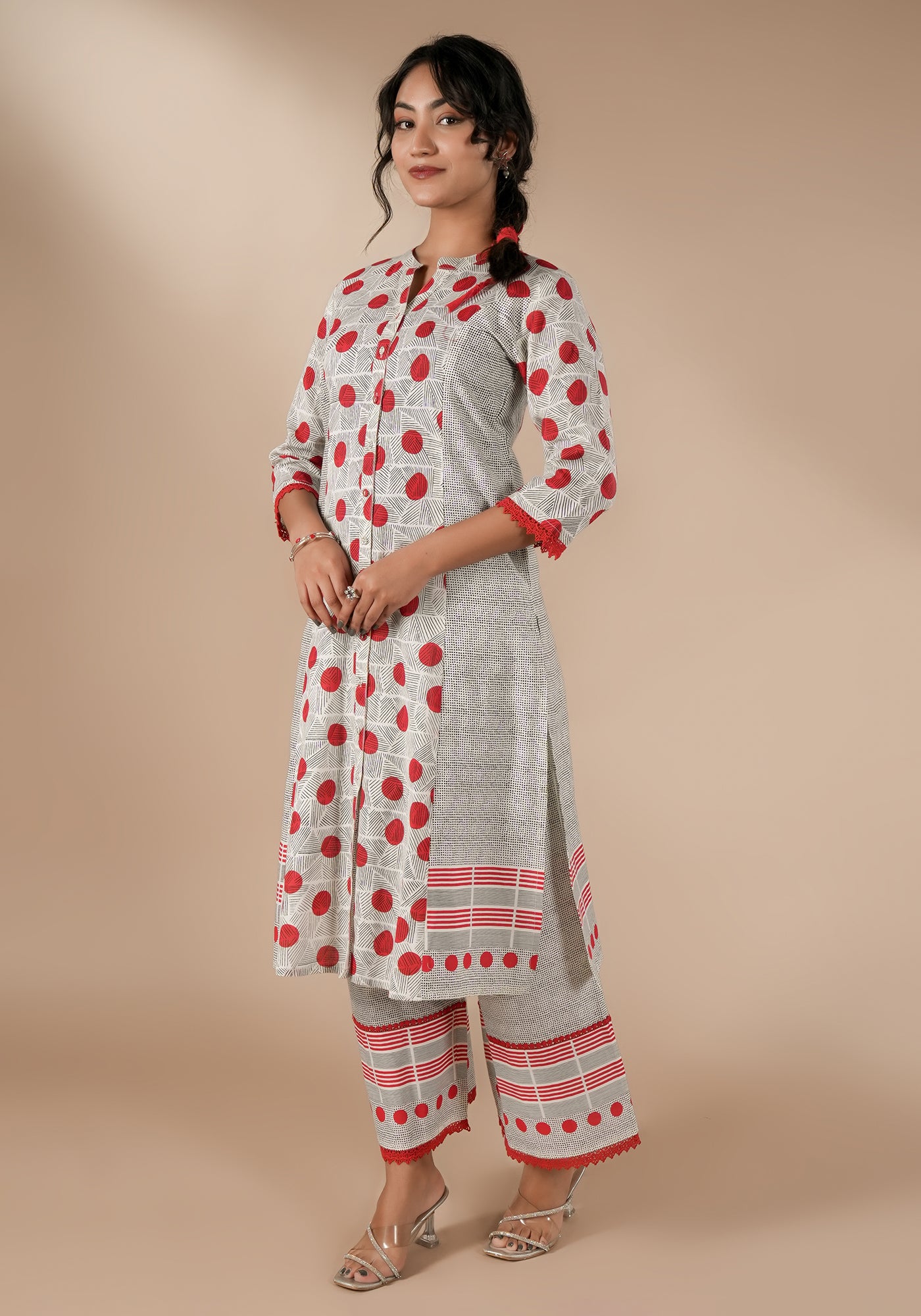 BINDU 3 PANEL KURTA WITH PLACKET
