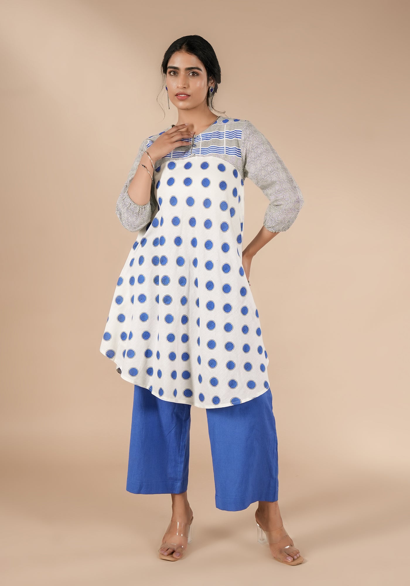 BINDU POLKA PRINT TUNIC