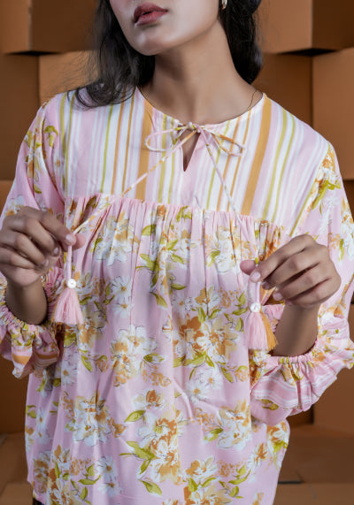 MEADOW PINK BOHO TOP