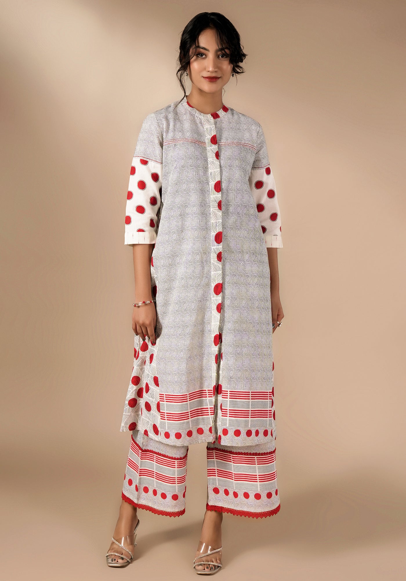 BINDU MULTI PRINT FIT & FLARE KURTA