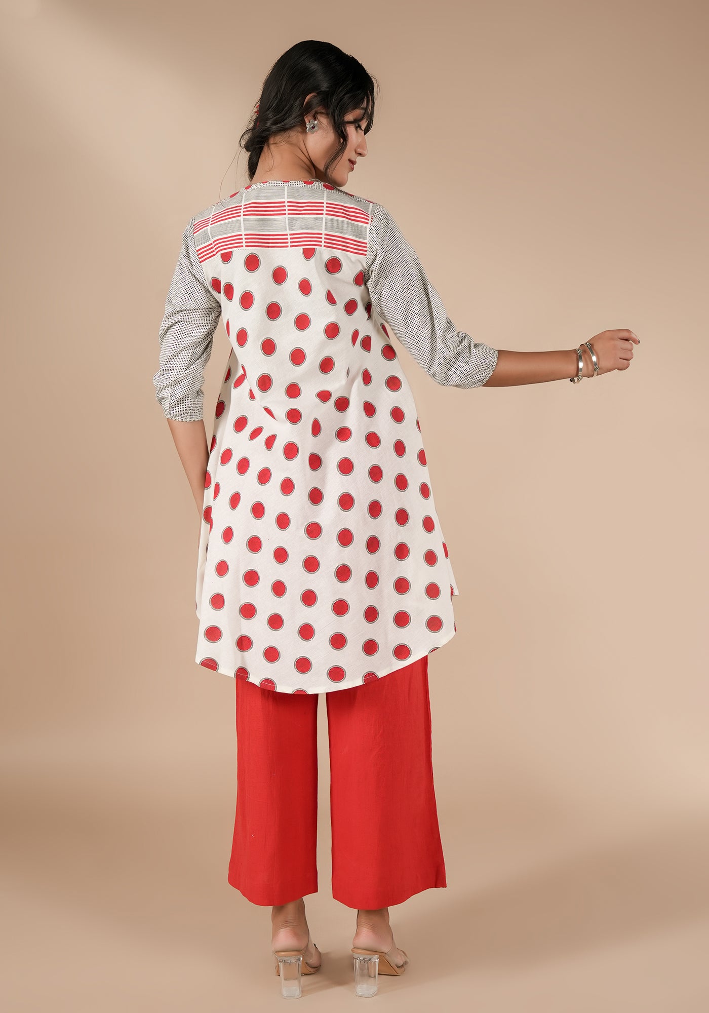 BINDU POLKA PRINT TUNIC