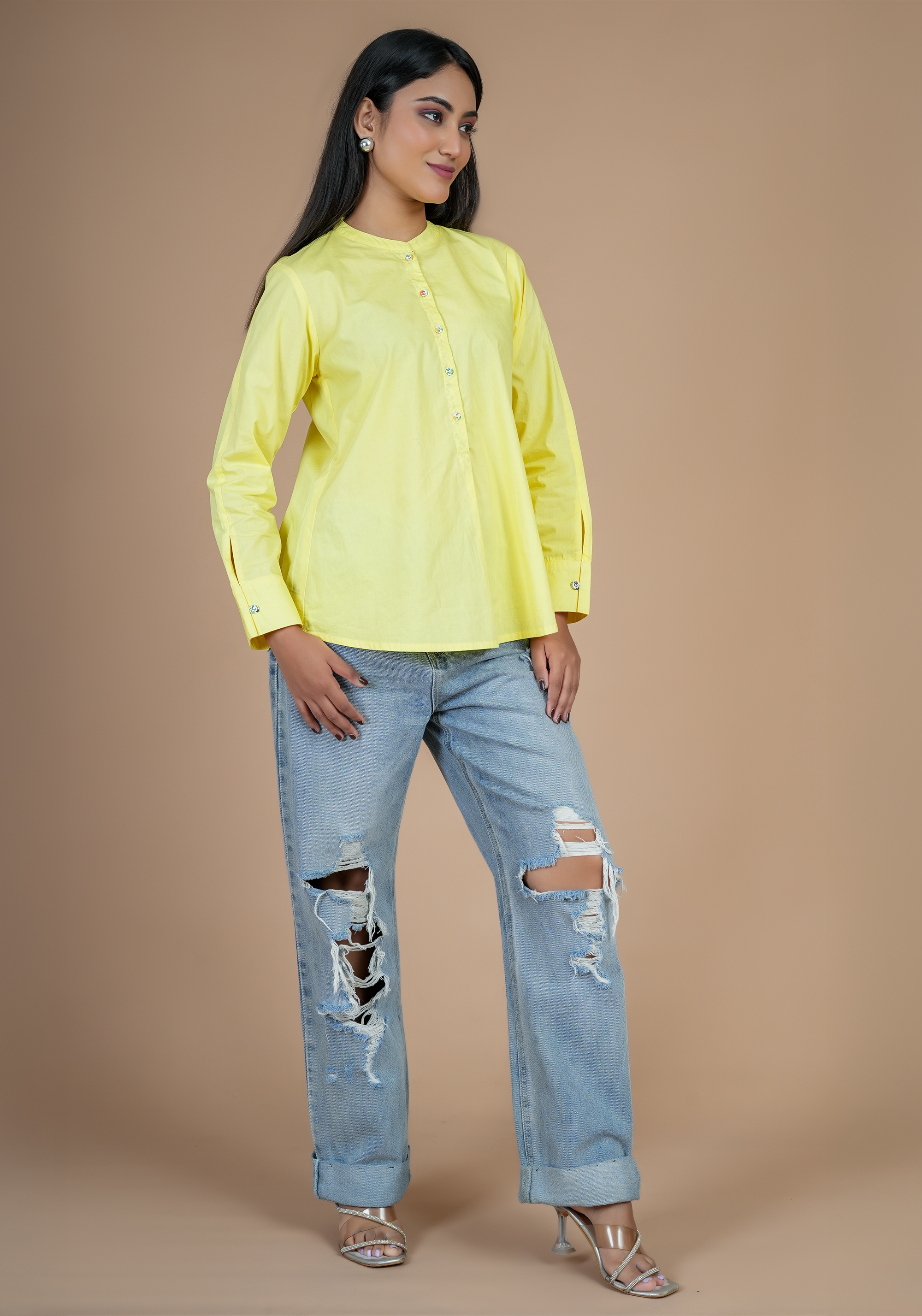 YELLOW BACK LOOP SHIRT