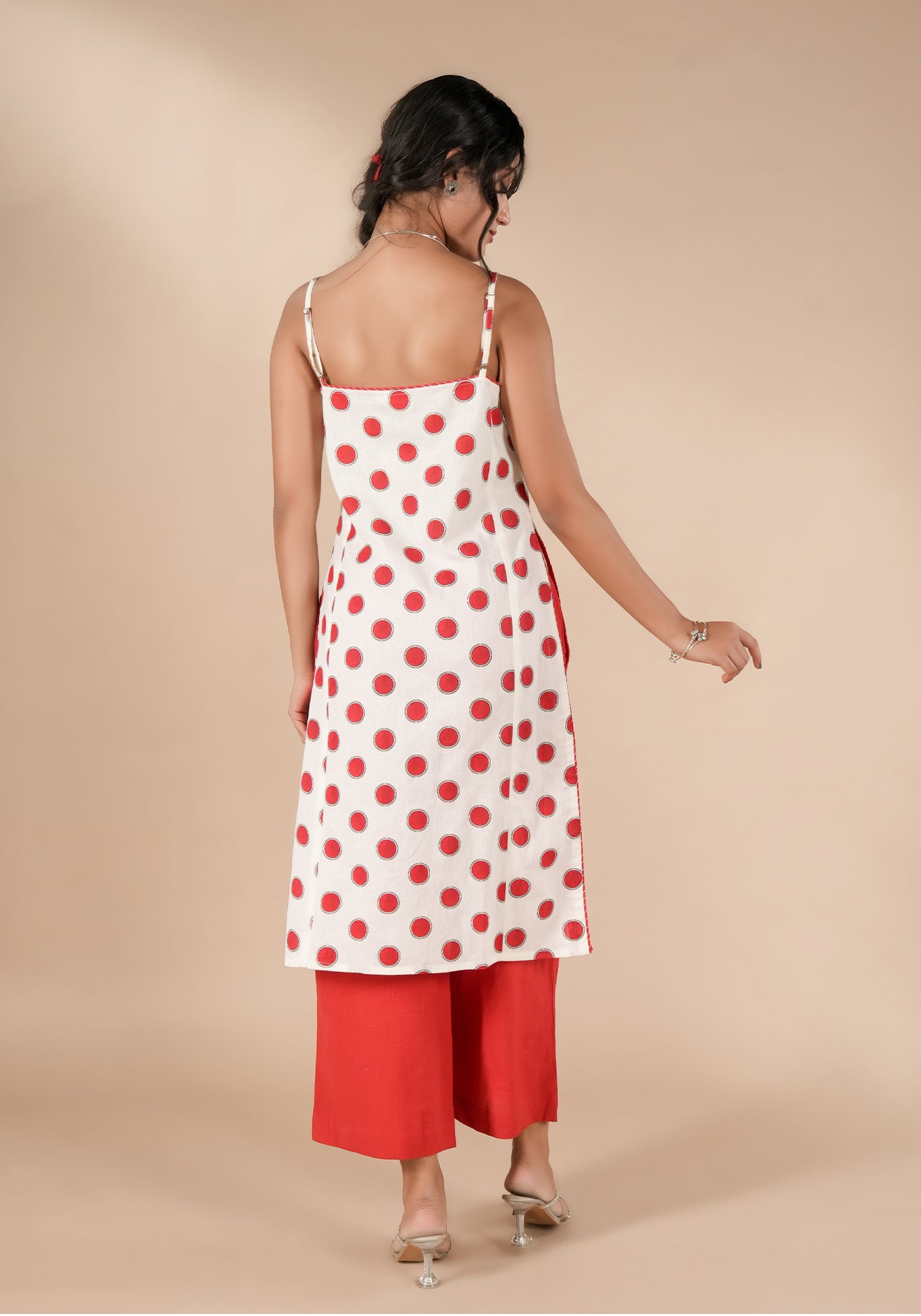 BINDU DOT PRINT STRAPPY KURTA