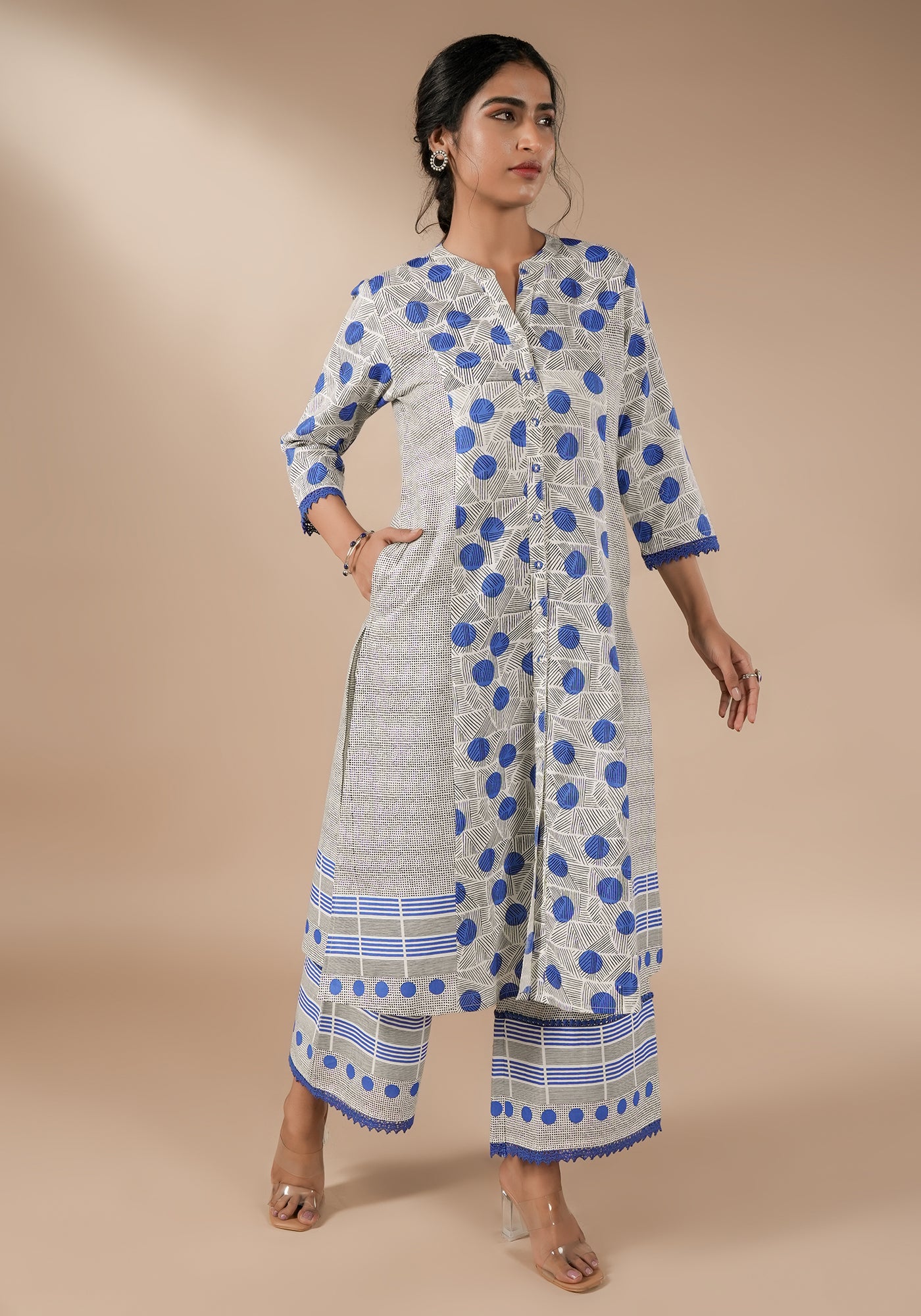 BINDU 3 PANEL KURTA WITH PLACKET
