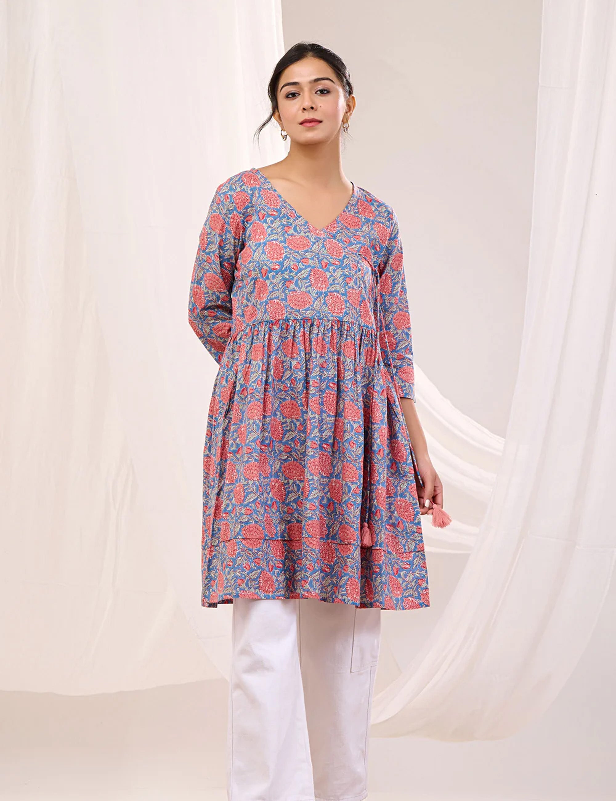 Coral Grace Tunic Set